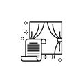 Theater play scene icon. Element of literature icon