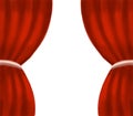 Theater red curtain frame isolated in a blank background Royalty Free Stock Photo