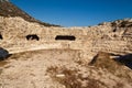 Theater ruins where music concerts are held in the ancient city of Knidos, one of the ancient cities of Anatolia