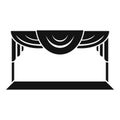 Theater scene icon, simple style