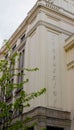 Theater Schauspiel in Leipzig, Germany. Outside low angle view