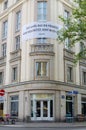 Theater Schauspiel in Leipzig, Germany. Outside low angle view