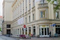 Theater Schauspiel in Leipzig, Germany. Outside low angle view