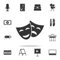 theater sign icon. Set of cinema element icons. Premium quality graphic design. Signs and symbols collection icon for websites, w Royalty Free Stock Photo
