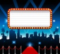 Theater sign red carpet hollywood banner film premiere Royalty Free Stock Photo