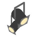 Theater spotlight icon, isometric style Royalty Free Stock Photo