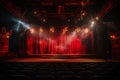 Theater stage light background with spotlight illuminated the stage for opera performance. Empty stage with warm ambiance colors Royalty Free Stock Photo