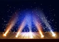 A theater stage with a magic light effect. Royalty Free Stock Photo