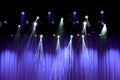 Theater stage with purple curtains Royalty Free Stock Photo