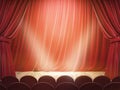 Theater stage with spotlights Royalty Free Stock Photo