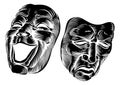 Theater Or Theatre Drama Comedy And Tragedy Masks Royalty Free Stock Photo