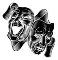 Theater Or Theatre Drama Comedy And Tragedy Masks Royalty Free Stock Photo