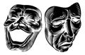 Theater Or Theatre Drama Comedy And Tragedy Masks Royalty Free Stock Photo