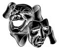 Theater Or Theatre Drama Comedy And Tragedy Masks Royalty Free Stock Photo