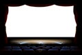 Theater or Theatre Movie Screen Cinema Background Royalty Free Stock Photo