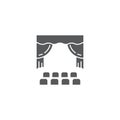 Theater vector icon symbol stage isolated on white background