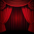 Theather red curtains background