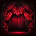 Theather red curtains background