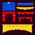 Theather scene blind curtain stage fabric texture performance interior