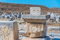 Theatre at ancient ruins at Delos island in Greece