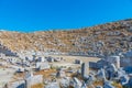 Theatre at ancient ruins at Delos island in Greece