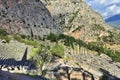 The Theatre and Apollo Temple in Delphi, Greece