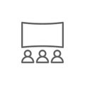 Theatre audience icon. Element of theatre icon. Thin line icon for website design and development, app development. Premium icon
