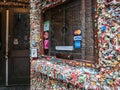 Theatre box office window in gum wall, Seattle