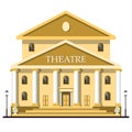 Theatre building isolated on white background