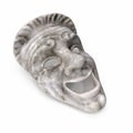 Theatre Comedy Mask White Marble on white. 3D illustration