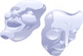 Theatre comedy and tragedy masks. Royalty Free Stock Photo