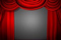 Theatre curtain and lighting on stage. Illustration of the curta Royalty Free Stock Photo