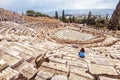 Theatre of Dionysus at the foot of Acropolis, Athens, Greece, it is famous tourist attraction in Athens, monument of classic Royalty Free Stock Photo