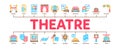 Theatre Minimal Infographic Banner Vector