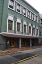 Oviedo, 18th april: Historic Building facade in Plaza Porlier Square from Oviedo City in Spain Royalty Free Stock Photo