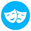 Theatre mask vector icon Royalty Free Stock Photo