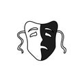 Theatre mask vector illustartion