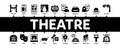 Theatre Minimal Infographic Banner Vector