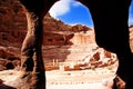 Theatre at Petra from one of the caves, Jordan Royalty Free Stock Photo
