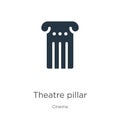 Theatre pillar icon vector. Trendy flat theatre pillar icon from cinema collection isolated on white background. Vector Royalty Free Stock Photo