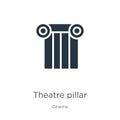 Theatre pillar icon vector. Trendy flat theatre pillar icon from cinema collection isolated on white background. Vector Royalty Free Stock Photo