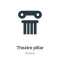 Theatre pillar vector icon on white background. Flat vector theatre pillar icon symbol sign from modern cinema collection for Royalty Free Stock Photo