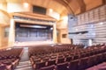 Theatre play, opera music concert hall, performing arts entertainment show or auditorium blur background with blurry stage