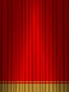 Theatre red gold curtain Royalty Free Stock Photo