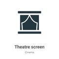 Theatre screen vector icon on white background. Flat vector theatre screen icon symbol sign from modern cinema collection for Royalty Free Stock Photo