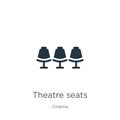 Theatre seats icon vector. Trendy flat theatre seats icon from cinema collection isolated on white background. Vector illustration Royalty Free Stock Photo