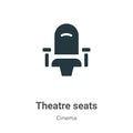 Theatre seats vector icon on white background. Flat vector theatre seats icon symbol sign from modern cinema collection for mobile Royalty Free Stock Photo