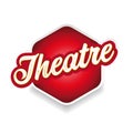 Theatre sign label lettering vintage