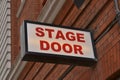Theatre stage door sign Royalty Free Stock Photo