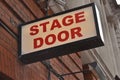 Theatre stage door sign Royalty Free Stock Photo